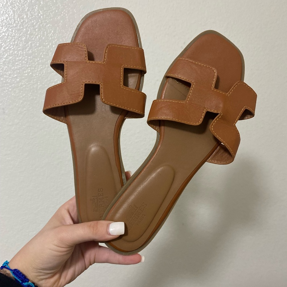 Brown Hermes Sandals